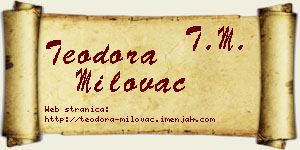 Teodora Milovac vizit kartica